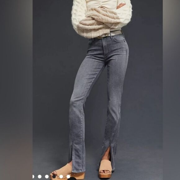 MOTHER Denim Gray Chic Feminine Edgy Streetwear Grunge High Waist Jeans Size 30 - Picture 2 of 13